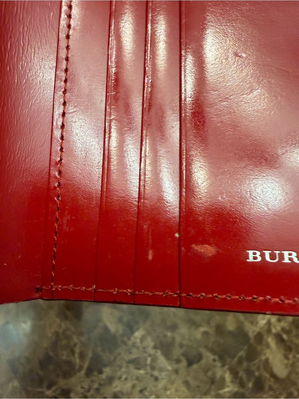 Authentic Burberry Shadow Check Patent Leather Kiss Lock Wallet - Picture 12 of 14